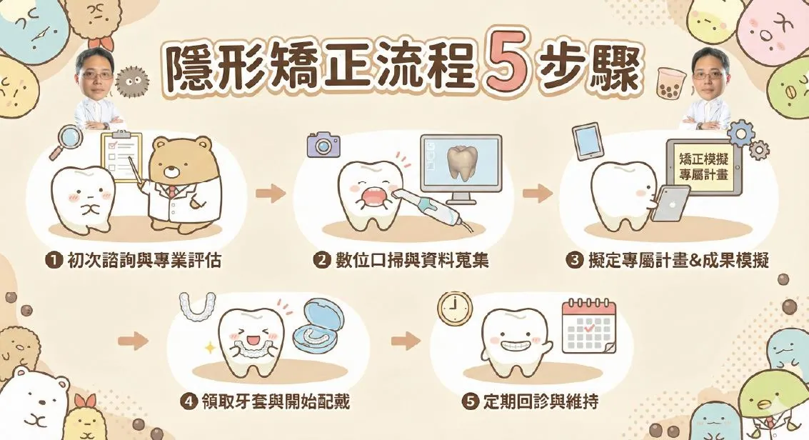 ▍隱形矯正流程大公開：邁向完美笑容的 5 步驟