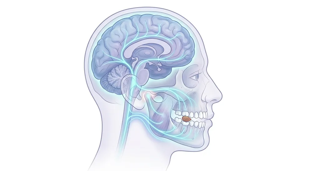 咀嚼與大腦的連結示意