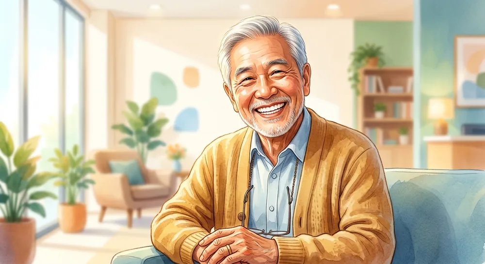 長輩全口重建後的自信笑容